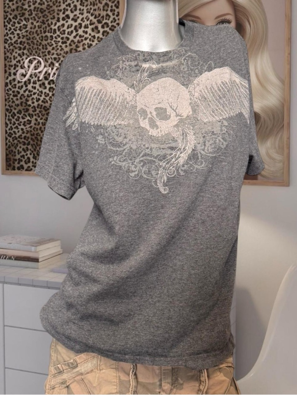 Cyber Y2K Skull Tee